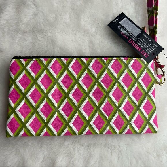 SCOUT Kate‎ Wristlet Purse Pink Multi Quilted Lined Zip Wallet - Picture 12 of 14